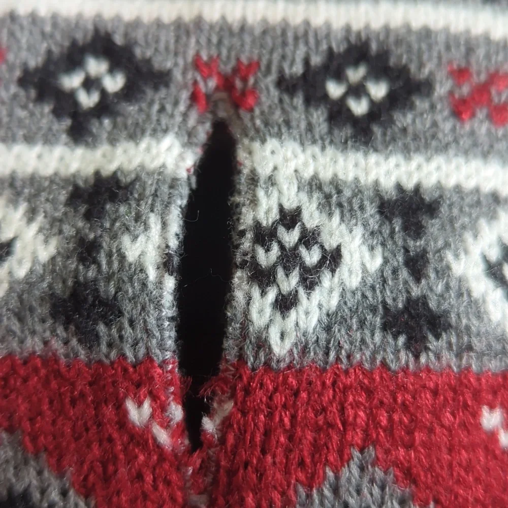 Eddie Bauer Gray and Black Moose Knit Sweater - Picture 2 of 6